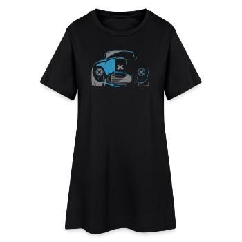 Sportwagen Auto Cobra V8 musclecars oldtimer car - Frauen T-Shirt-Kleid - Schwarz - Vorne
