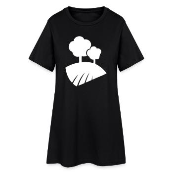 Paysage avec arbres - Robe T-shirt Femme - noir - Devant