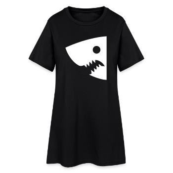 Tête de requin - Robe T-shirt Femme - noir - Devant