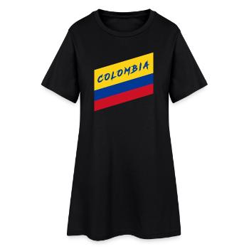 Colombie Drapeau national / Cadeau Bogota - Robe T-shirt Femme - noir - Devant