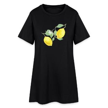 Citrons - Robe T-shirt Femme - noir - Devant