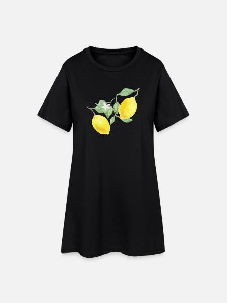 Citrons - Robe T-shirt Femme - noir