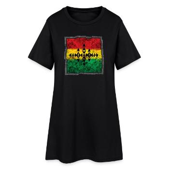 Croix de coloriage Reggae abstrait - Robe T-shirt Femme - noir - Devant