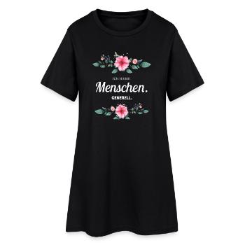 Ich Hasse Menschen Generell Sarkasmus Geschenk - Frauen T-Shirt-Kleid - Schwarz - Vorne