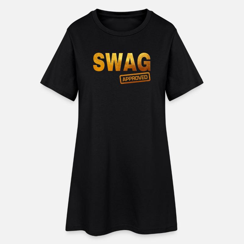 Conception de typographie rétro audacieuse - Robe T-shirt Femme - noir
