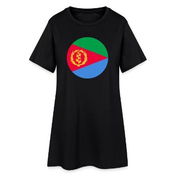 Eritrea Luftfahrt-Cockade-Militär-Emblem - Frauen T-Shirt-Kleid - Schwarz - Vorne