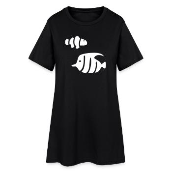 Poisson clown - Robe T-shirt Femme - noir - Devant