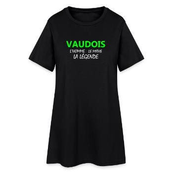 Vaudois Legende Motif - Robe T-shirt Femme - noir - Devant
