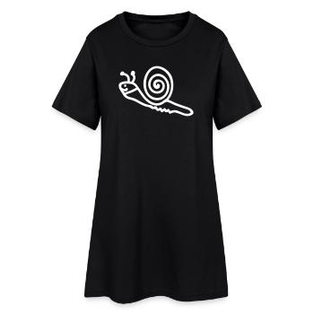 escargot - Robe T-shirt Femme - noir - Devant