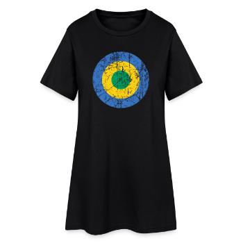 Cocarde d'aviation vintage du Gabon Afrique - Robe T-shirt Femme - noir - Devant