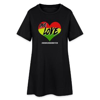 Cœur Graffiti Un Amour Arc-en-ciel - Robe T-shirt Femme - noir - Devant