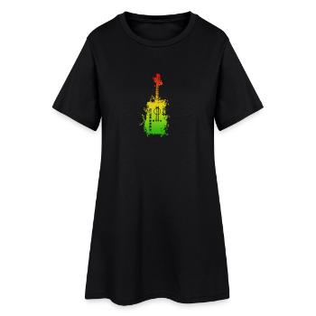 Guitare Rainbow Splatter - Robe T-shirt Femme - noir - Devant