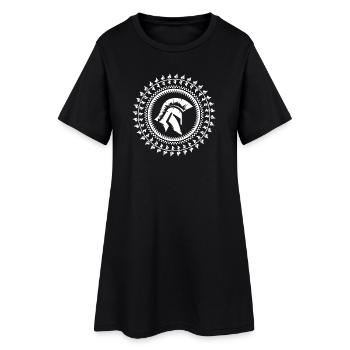Antique Fitness Gym Icône Logo Icône Illustration - Robe T-shirt Femme - noir - Devant