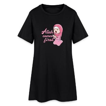 Islam Islamique Allah - Robe T-shirt Femme - noir - Devant