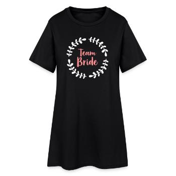 Couronne de mariée de l'équipe - Robe T-shirt Femme - noir - Devant