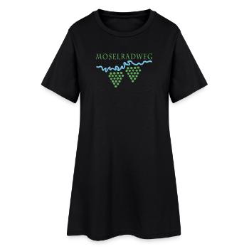Moselradweg Traubenlinie - Frauen T-Shirt-Kleid - Schwarz - Vorne