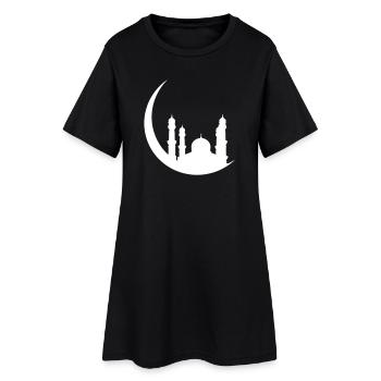 mosquée islam demi-lune relegion foi turquie demo - Robe T-shirt Femme - noir - Devant