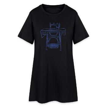 machine à coudre - Robe T-shirt Femme - noir - Devant