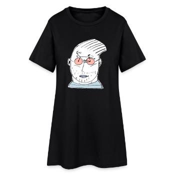 Radfahrer - Frauen T-Shirt-Kleid - Schwarz - Vorne