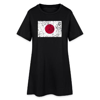 Drapeau du Japon Drapeau du Japon Fahne Flagge bandera - Robe T-shirt Femme - noir - Devant