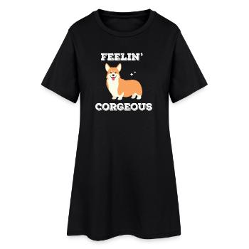 Se sentir corgée - Corgies - Robe T-shirt Femme - noir - Devant