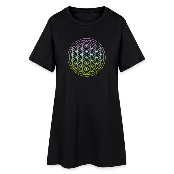 yoga - Robe T-shirt Femme - noir - Devant