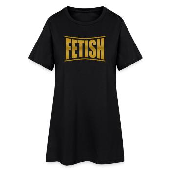 fétiche latex esclave bdsm bondage esclave domine - Robe T-shirt Femme - noir - Devant