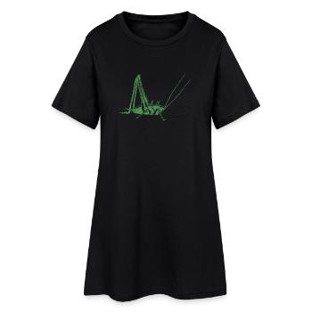 sauterelle - Robe T-shirt Femme - noir - Devant