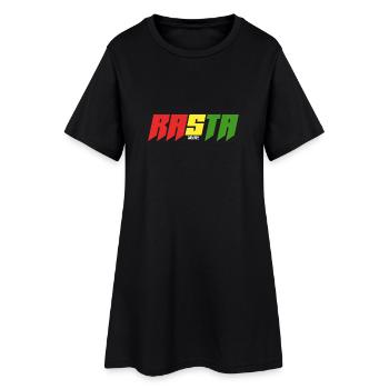 Logo du bloc de couleur Rasta - Robe T-shirt Femme - noir - Devant