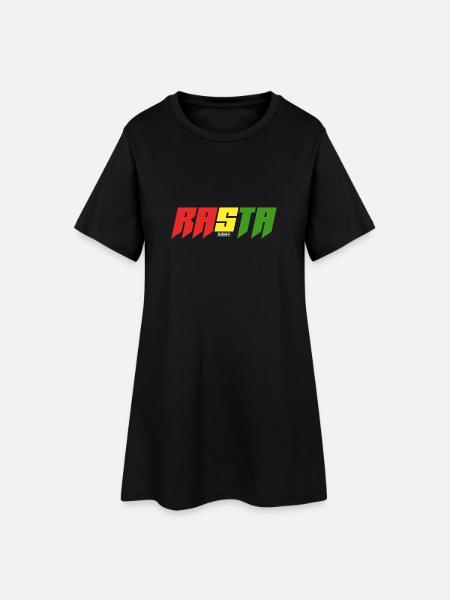 Logo du bloc de couleur Rasta - Robe T-shirt Femme - noir