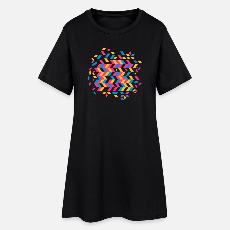 A herringbone pattern - Women’s T-Shirt Dress - black
