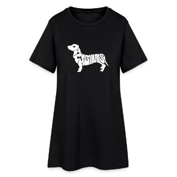 Style de Tooth-Art Teckel Sachshund Sachshund Sachshund Sachshun Sachshun Sachin Sachshin Sachin Shirt - Robe T-shirt Femme - noir - Devant