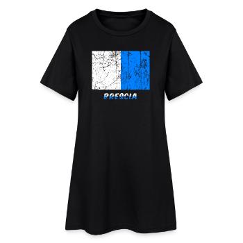 Brescia flag Fahne Flagge flag bandera drapeau - Women’s T-Shirt Dress - black - Front