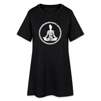 Yoga - Robe T-shirt Femme - noir - Devant