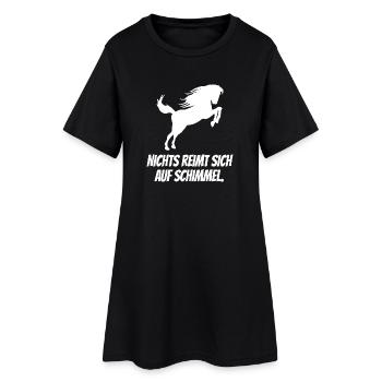 Nichts reimt sich auf Schimmel. - Frauen T-Shirt-Kleid - Schwarz - Vorne