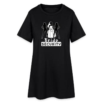 Bride Security Team Partnerlook Bachelor Fun - Women’s T-Shirt Dress - black - Front
