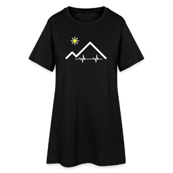 Pouls des montagnes - Robe T-shirt Femme - noir - Devant