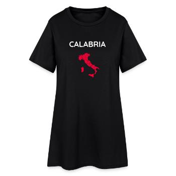 Souvenir calabrin de Calabre Calabre - Robe T-shirt Femme - noir - Devant