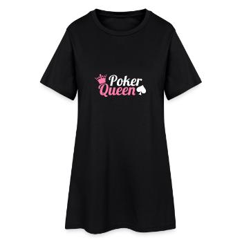 Reine de poker - Robe T-shirt Femme - noir - Devant