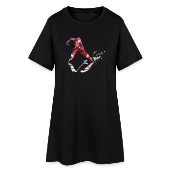 Eishockey - Frauen T-Shirt-Kleid - Schwarz - Vorne