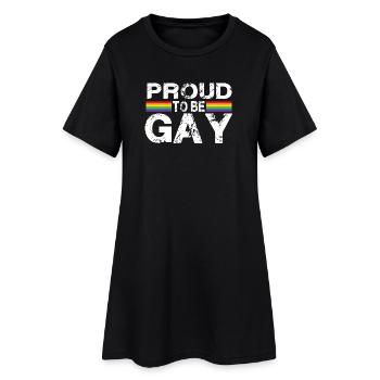 Proud To Be Gay - Women’s T-Shirt Dress - black - Front