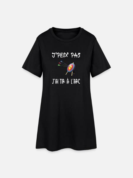 j'peux pas j'ai tir a l'arc - Robe T-shirt Femme - noir