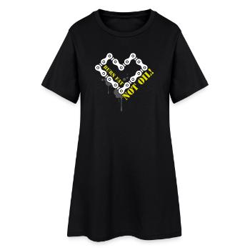 fahrrad sommer sport - Frauen T-Shirt-Kleid - Schwarz - Vorne