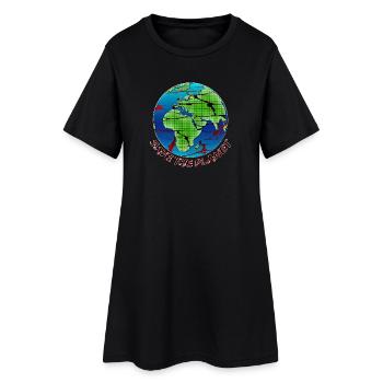 Environmental Protection - Save the Planet - Women’s T-Shirt Dress - black - Front