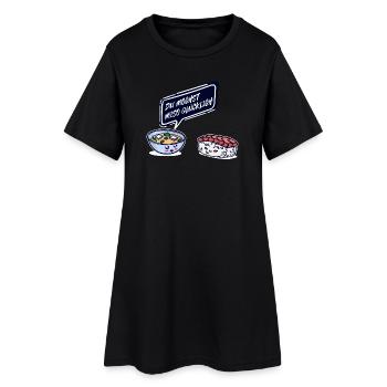 Sushi Lieblingsessen Miso Suppe Spruch Lustig - Frauen T-Shirt-Kleid - Schwarz - Vorne