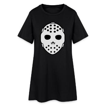 masque de hockey - Robe T-shirt Femme - noir - Devant