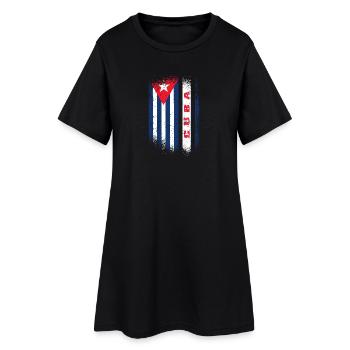 Cuba Drapeau / Cuba Cadeau Des Caraïbes La Havane - Robe T-shirt Femme - noir - Devant