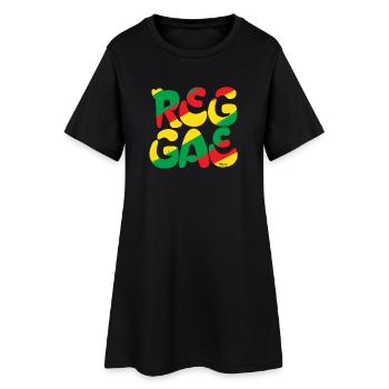 Reggae Vibes Colorful Logo - Women’s T-Shirt Dress - black - Front