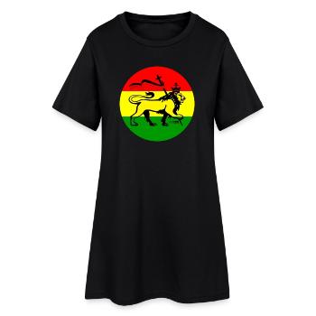 Lion de Juda dans le style rastafari - Robe T-shirt Femme - noir - Devant