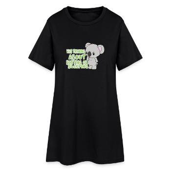 koala - Robe T-shirt Femme - noir - Devant